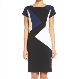 Ellen Tracy Colorblock Sheath Dress